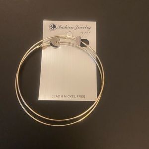 Free with purchase Fake Silver Hoops